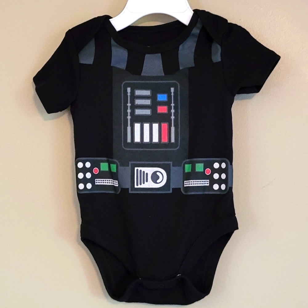 Star Wars black short sleeve onesie/bodysuit